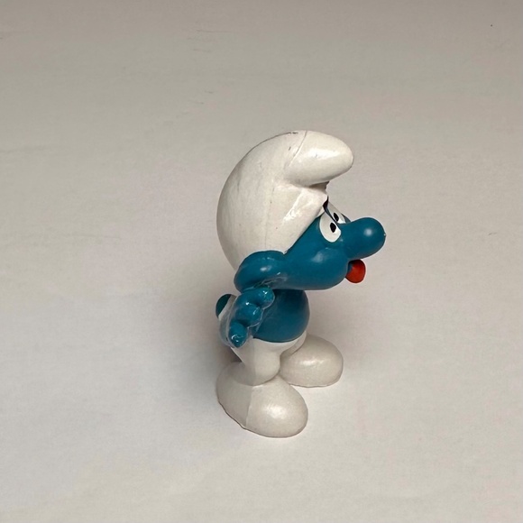 Vintage Naughty Smurf figurine by Bully, 1980's Hong Kong - Picture 3 of 7